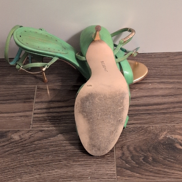 BCBGirls Green and Gold Strappy Heels - Picture 4 of 4